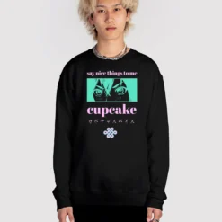 Be Sweet Sweatshirt -Deals Mode Raft Store BeSweet sweat blk fullsize