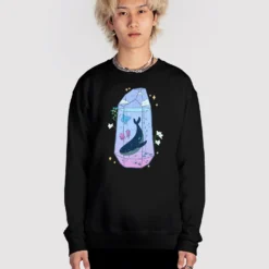 Cosmic Aquarium Sweatshirt -Deals Mode Raft Store CosmicAquarium sweat blk fullsize