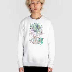 Fungi Fantasy Sweatshirt -Deals Mode Raft Store FungyFantasysweatwhtfullsize