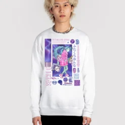 Futakuchi Sweatshirt -Deals Mode Raft Store FutakuchiwhiteSweatshirtMan mockup