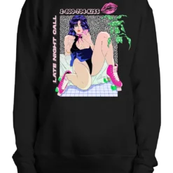 Late Night Call Sweatshirt -Deals Mode Raft Store LateNightCallSweatBLK