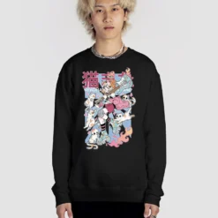 Nekomata Sweatshirt -Deals Mode Raft Store NekomataSweatshirtV2blackfull