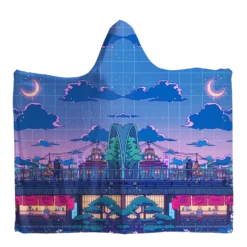 Ramen Village Hooded Blanket -Deals Mode Raft Store RamenVilalgeHoodedBlanket