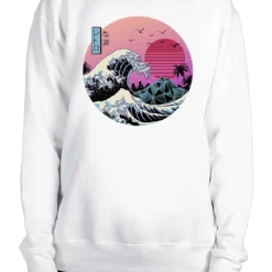 Retro Wave Sweatshirt -Deals Mode Raft Store Retrowave sweat wht