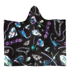 Chrome Sting Hooded Blanket -Deals Mode Raft Store ShimmeringHorizonHoodedBlanketBackflat