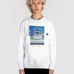 VaporOS Sweatshirt -Deals Mode Raft Store VaporOSsweatwhtfullsize