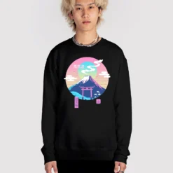 Vapor Shrine Sweatshirt -Deals Mode Raft Store VaporShrine sweat blk fullsize