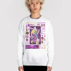 Yokai Sweatshirt -Deals Mode Raft Store YokaiwhiteSweatshirtMan mockup