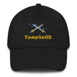 Temple OS Hat -Deals Mode Raft Store classic dad hat black front 63e2db52a387d