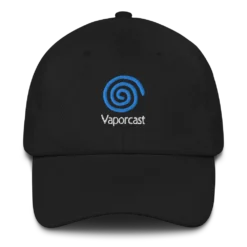 Vaporcast Hat -Deals Mode Raft Store classic dad hat black front 63fe61184bf1b
