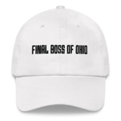 Final Boss Of Ohio Hat -Deals Mode Raft Store classic dad hat white front 6400d3a9c43d1