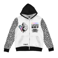 Natural Ruler Zip Up Hoodie