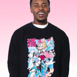 Nekomata Sweatshirt -Deals Mode Raft Store nekomatablackGraphicsweaters