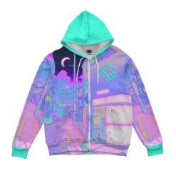 Pastel Drive Zip Up Hoodie